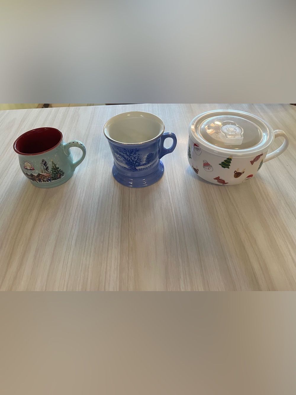 Three Christmas Coffee/Tea/Soup Mugs